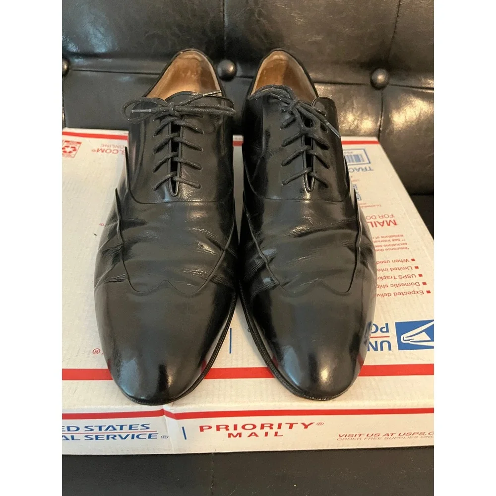 Sandro Moscoloni  Black Leather Oxford Dress Shoes